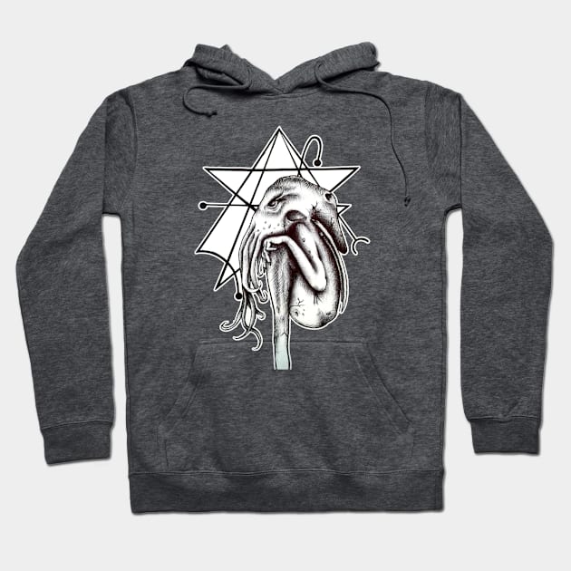 Cthulhu black and white Hoodie by CuddlyChimera